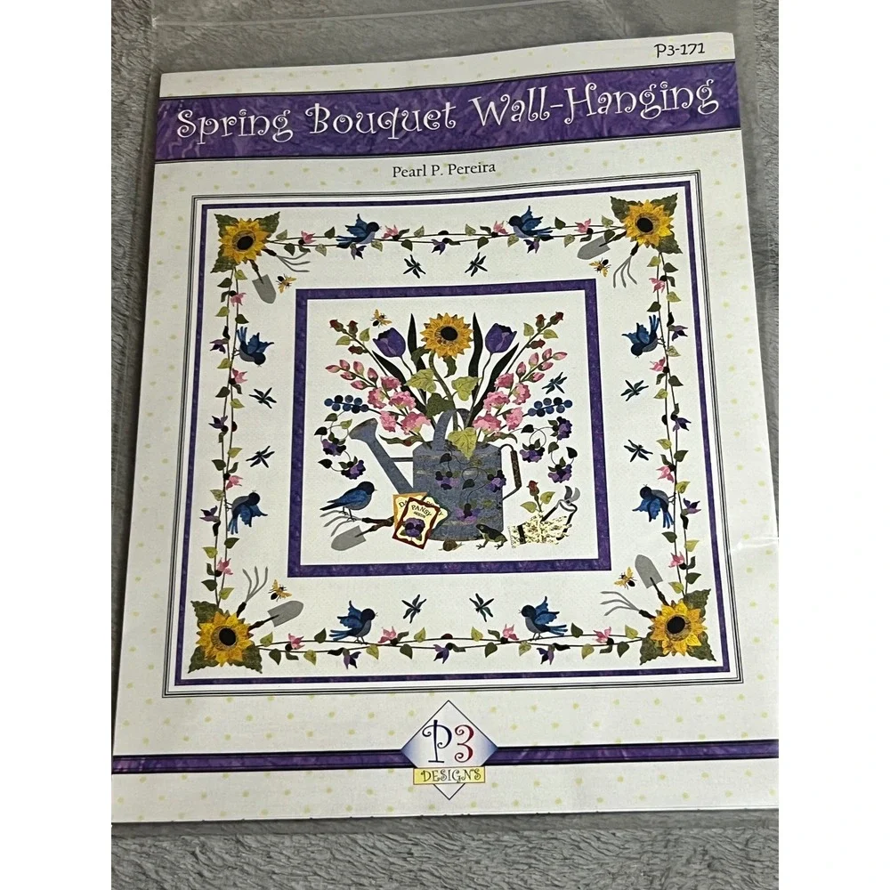 P3 Designs Spring Bouquet Wall Hanging Applique Quilt Pattern Pearl Pereira